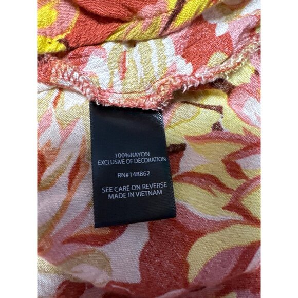 Torrid Esther Rust Floral Long Sleeve V-Neck Peasant Top Size 4X - Picture 7 of 9